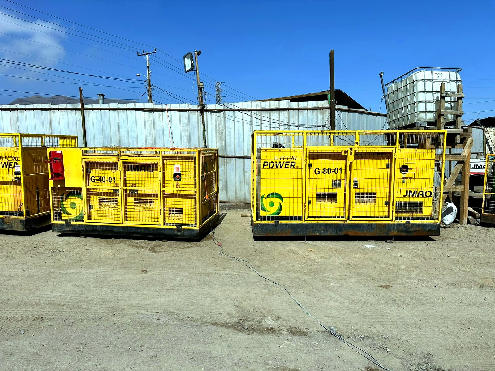Grupos electrógenos G-40-01 y G-80-01 en bodega Jmaq Spa